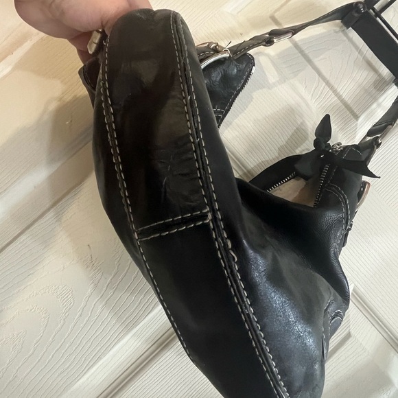 Michael kor Black Leather shoulder Bag vintage - Picture 8 of 13